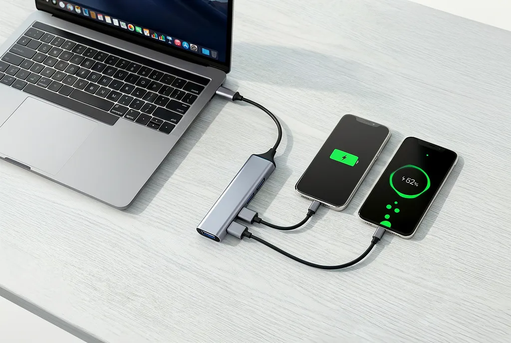USBハブ 充電対応