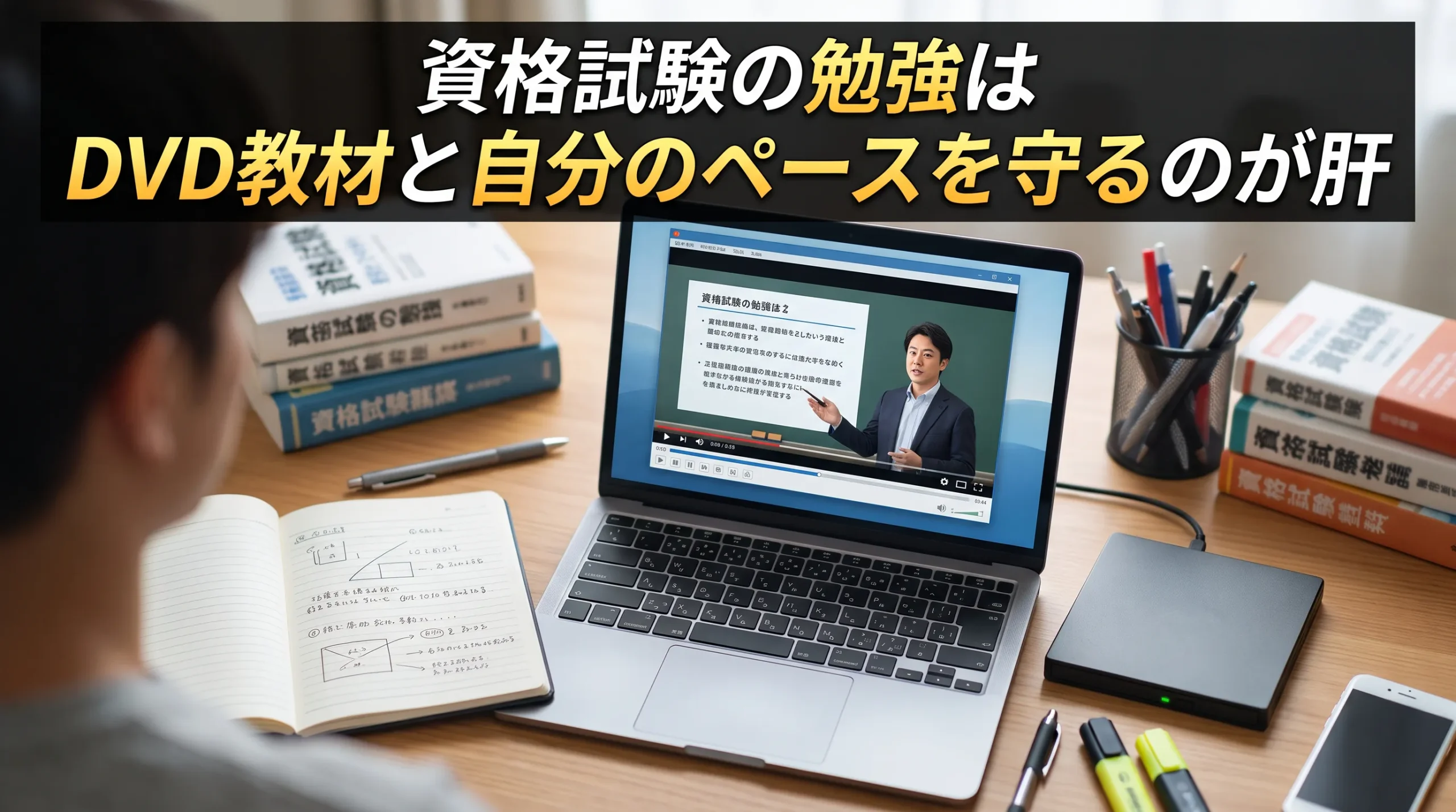 資格試験の勉強はDVD教材と自分のペースを守るのが肝