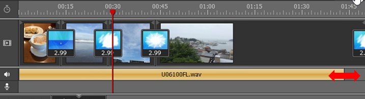 doga 取り込んだビデオの音声を利用する場合,BGMを追加する
