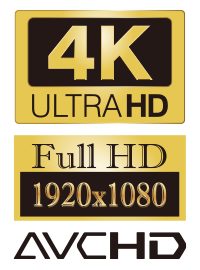主要な4K･HD･一般動画に対応！